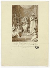 Scene from Racine’s Athalie, 1817, Charles Abraham Chasselat, French, 1782-1843, France, Pen and