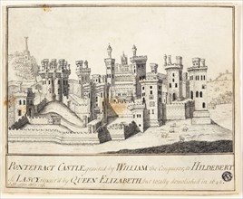 Pontefract Castle, 1774, J. Marsden, English, 19th century, United Kingdom, Pen and black ink on