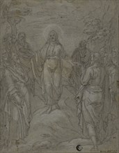 Christ and the Apostles (recto), Sketch of a Nativity Scene (verso), n.d., Unknown Artist, Italian,