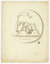 Medallion with Two Putti Beside Tomb, n.d., Unknown artist, possibly British, 19th century, United