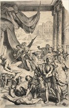 Study for Simeon and Levi Slay the Sichemites, from Figures de la Bible, c. 1728, Gerard Hoet, I,
