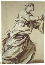 Study for Detail: Saint Veronica, c. 1680, Attributed to Domenico Piola, Italian, 1627-1703, Italy,