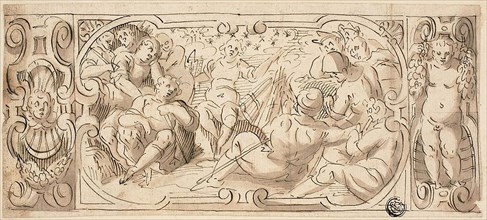 Design for Decorative Frieze with Joseph Interpreting His Dream to His Brothers, n.d., Circle of