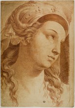 Head of Comity, c. 1750, After Raffaello Sanzio, called Raphael, Italian, 1483-1520, Italy, Red