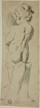 Standing Putto From the Back, n.d., Style of Generic Parrocel, French, 18th century, France, Pen