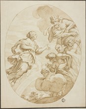 Juno, Zeus and Aeolus, n.d., after Pietro da Cortona, Italian, 1596-1669, Italy, Pen and brown ink,