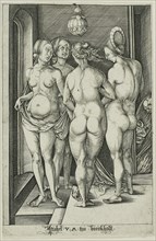 The Four Witches, after 1497, Israhel van Meckenem the Younger, German, c. 1440/45-1503, Germany,