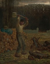 The Woodchopper, 1858/66, Jean-François Millet, French, 1814-1875, France, Oil on canvas, 31 7/8 ×