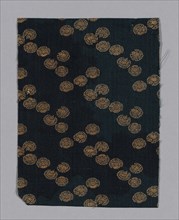 Fragment, late Edo period (1789–1868), 1750/1800, Japan, Silk and gold-leaf-over-lacquered-paper