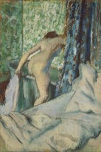 The Morning Bath, 1887/90, Edgar Degas, French, 1834-1917, France, Pastel on off-white laid paper
