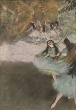 On the Stage, 1876–77, Edgar Degas, French, 1834-1917, France, Pastel and essence over monotype on