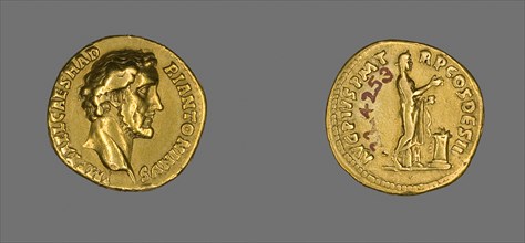 Aureus (Coin) Portraying Emperor Antoninus Pius, AD 138/161, Roman, Roman Empire, Gold, Diam. 2.0