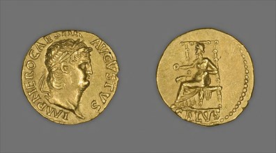 Aureus (Coin) Portraying Emperor Nero, 66 (December)/67 (December), issued by Nero, Roman, minted