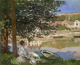 On the Bank of the Seine, Bennecourt, 1868, Claude Monet, French, 1840-1926, France, Oil on canvas,