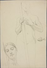 Study, c. 1842, Jean–Auguste–Dominique Ingres, French, 1780–1867, France, Graphite on cream wove