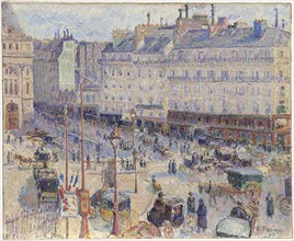 The Place du Havre, Paris, 1893, Camille Pissarro, French, 1830-1903, France, Oil on canvas, 60.1 ×