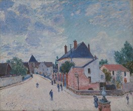 Street in Moret, c. 1890, Alfred Sisley, French, 1839-1899, France, Oil on canvas, 23 7/8 × 28 7/8