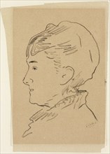 Mademoiselle Isabelle Lemonnier, n.d., Édouard Manet, French, 1832-1883, France, Black crayon on