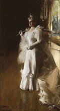 Mrs. Potter Palmer, 1893, Anders Leonard Zorn, Swedish, 1860-1920, Sweden, Oil on canvas, 101 5/8 x