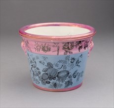 Flower Pot, 1810/20, England, Staffordshire, Staffordshire, Lead-glazed earthenware with lustre