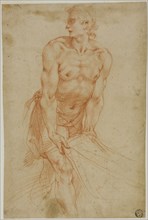 Man Tugging on Sheet: Study for the Entombment [Sacristy of the Certosa di San Martino, Naples,