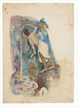 Pape moe, 1893/94, Paul Gauguin, French, 1848-1903, France, Watercolor, with black fabricated