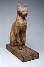 Sarcophagus (?) of a Cat, Late Period/Ptolemaic Period (ca. 664–32 BC), Egyptian, Egypt, Wood, 64