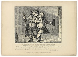Walking up the High Street, from Boswell’s Tour of the Hebrides, 1786, Thomas Rowlandson, English,