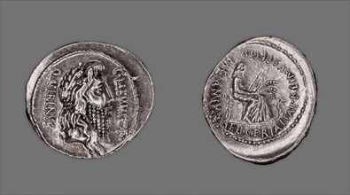 Denarius (Coin) Depicting the God Quirinus, 60 BC, issued by the Roman Republic, C. Memmius