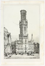La Halle, Bruges, 1833, Samuel Prout (English, 1783-1852), probably printed by Charles Joseph