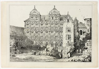 Part of the Castle at Heidelberg, 1833, Samuel Prout (English, 1783-1852), probably printed by