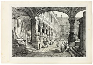Palais du Prince, Liège, 1833, Samuel Prout (English, 1783-1852), probably printed by Charles