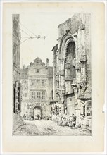 Thein Church, Prague, 1833, Samuel Prout (English, 1783-1852), probably printed by Charles Joseph