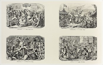 January – New Year’s Eve from George Cruikshank’s Steel Etchings to The Comic Almanacks: 1835-1853