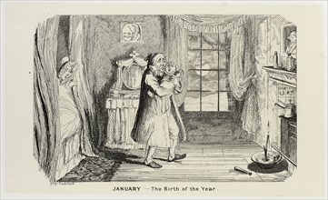 January, The Birth of the Year from George Cruikshank’s Steel Etchings to The Comic Almanacks: