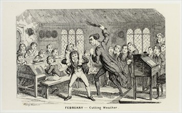 February, Cutting Weather from George Cruikshank’s Steel Etchings to The Comic Almanacks: