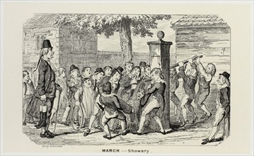 March, Showery from George Cruikshank’s Steel Etchings to The Comic Almanacks: 1835-1853, 1839,