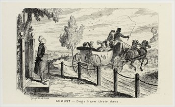August, Dogs Have Their Days from George Cruikshank’s Steel Etchings to The Comic Almanacks: