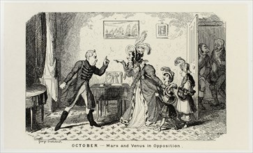 October, Mars and Venus in Opposition from George Cruikshank’s Steel Etchings to The Comic
