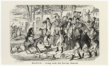 March, A Day With the Surrey Hounds from George Cruikshank’s Steel Etchings to The Comic Almanacks: