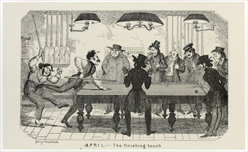 April, The Finishing Touch from George Cruikshank’s Steel Etchings to The Comic Almanacks: