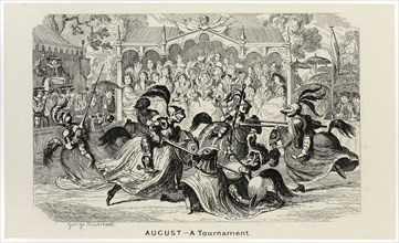 August, A Tournament from George Cruikshank’s Steel Etchings to The Comic Almanacks: 1835-1853,