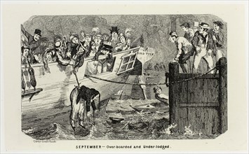 September, Over-Boarded and Under-Lodged from George Cruikshank’s Steel Etchings to The Comic