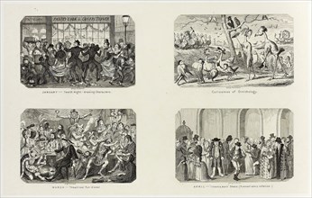 January, Twelfth Night Drawing Characters from George Cruikshank’s Steel Etchings to The Comic