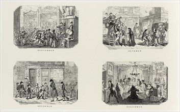 September from George Cruikshank’s Steel Etchings to The Comic Almanacks: 1835-1853 (top left),