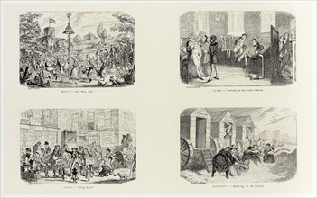 May – Old May Day from George Cruikshank’s Steel Etchings to The Comic Almanacks: 1835-1853 (top