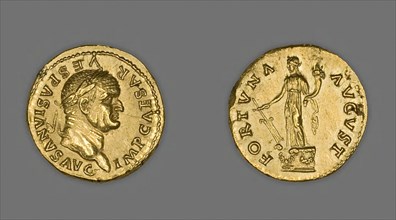 Aureus (Coin) Portraying Emperor Vespasian, 75/79, issued by Vespasian, Roman, minted in Rome,