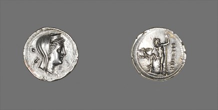 Drachm (Coin) Depicting the Nymph Amphitrite, 216/203 BC, Greek, minted in Kroton/Bruttium, Italy,