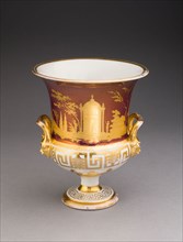 Urn, 1805/10, England, Staffordshire, Staffordshire, Lead-glazed earthenware with lustre