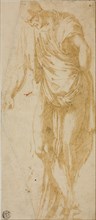 Study of Levi, 1526/32, Alonso Berruguete, Spanish, 1486-1561, Spain, Pen and brown ink, on tan